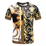 t-shirt versace pas cher cotton imprime barocco